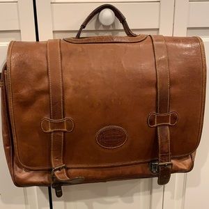 Vintage Eddie Bauer Leather Briefcase Laptop bag